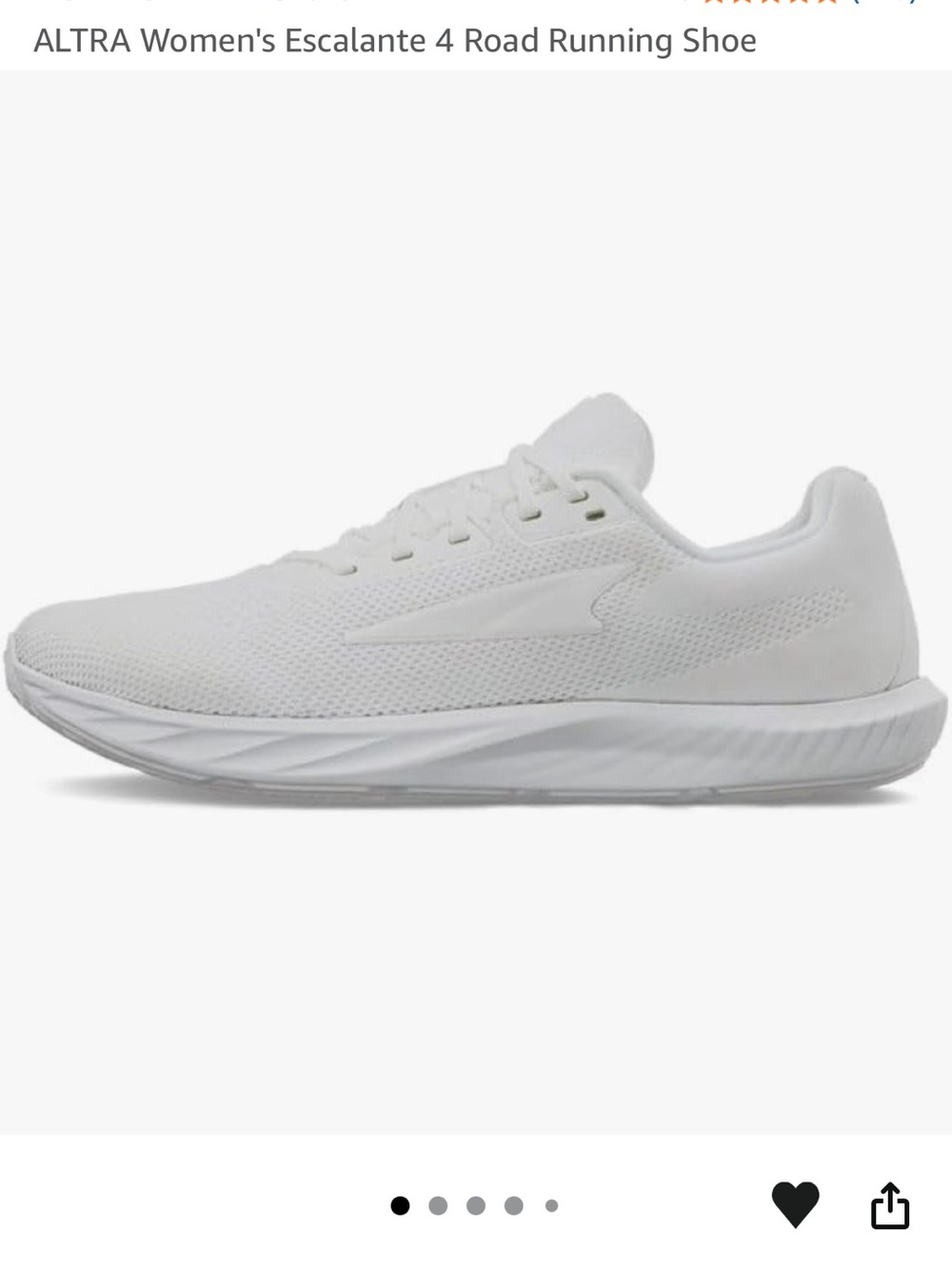 Altra White Women’s Escalante 4 running shoe, size 7.5